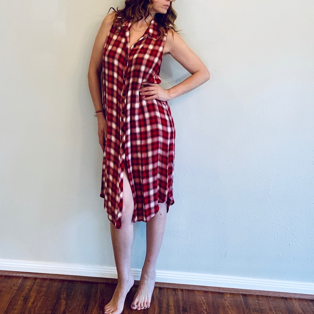 🌟Forever 21 Button Down Shirt Dress/Sz:L